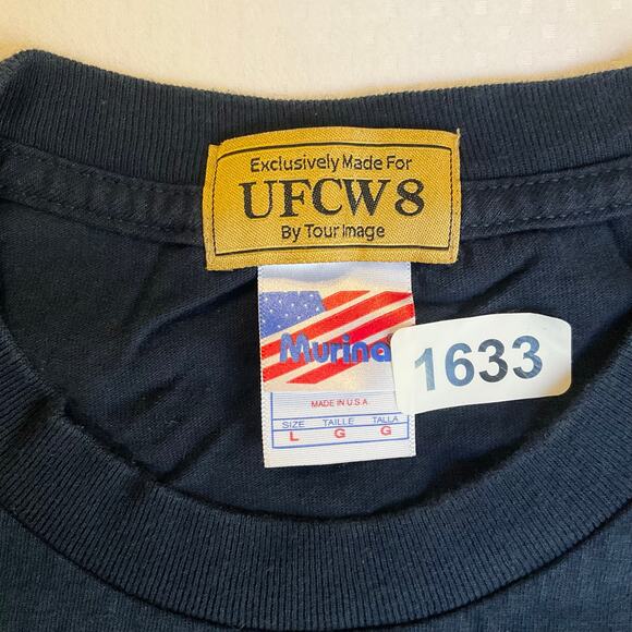 Murina Men T-shirt size L Navy Blue Short Sleeve Exclusively Made for UFCW 8 - Picture 5 of 7